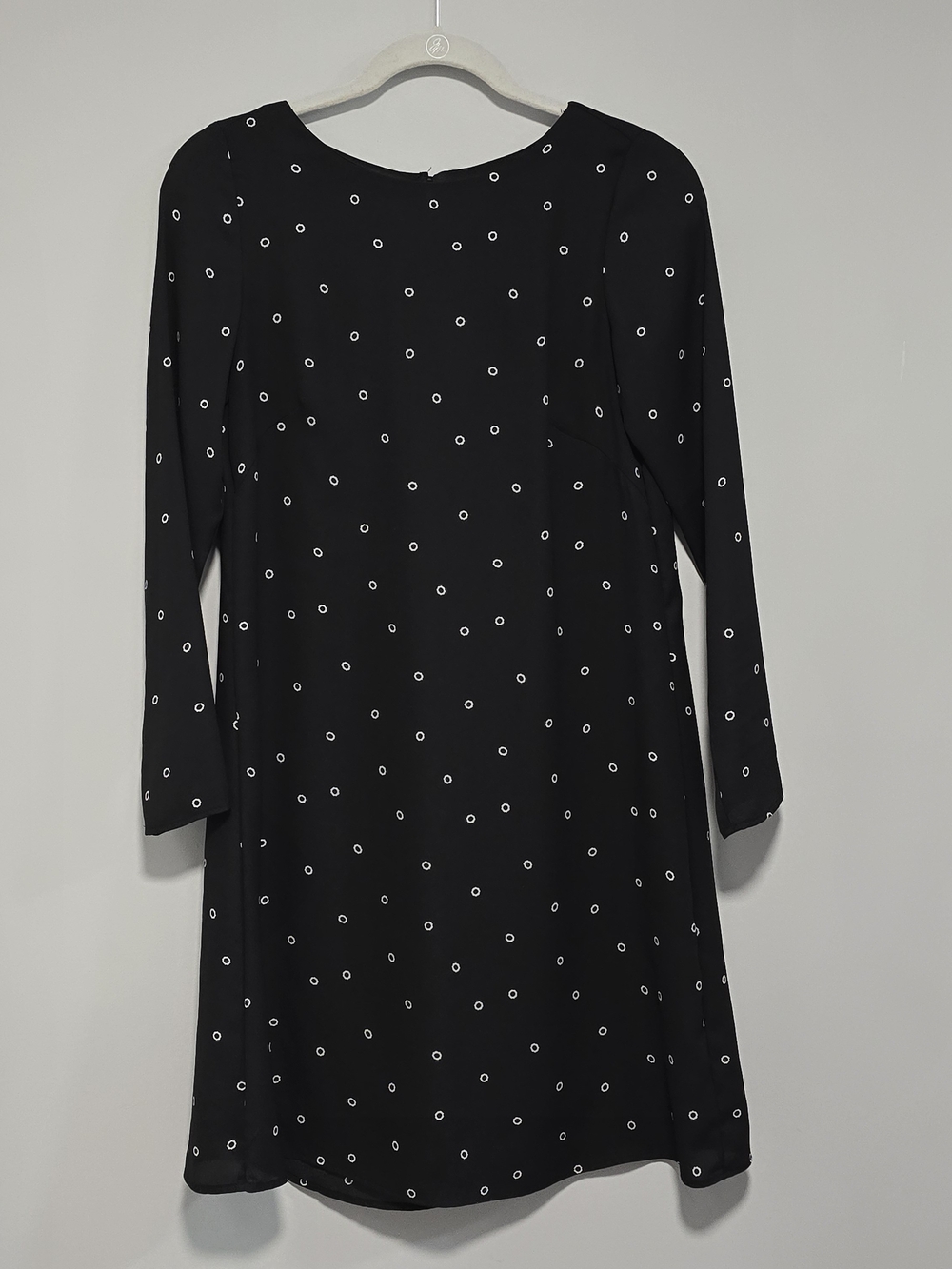 H&M Black Dress with White Dot Print
